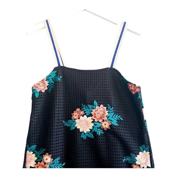 Zara‎ Trf embroidered black mesh mini dress size S - Picture 3 of 10